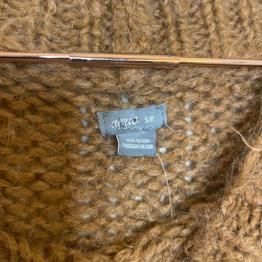 Aerie Chunky Knit Mohair Sweater with Pink Accents - Picture 6 of 8